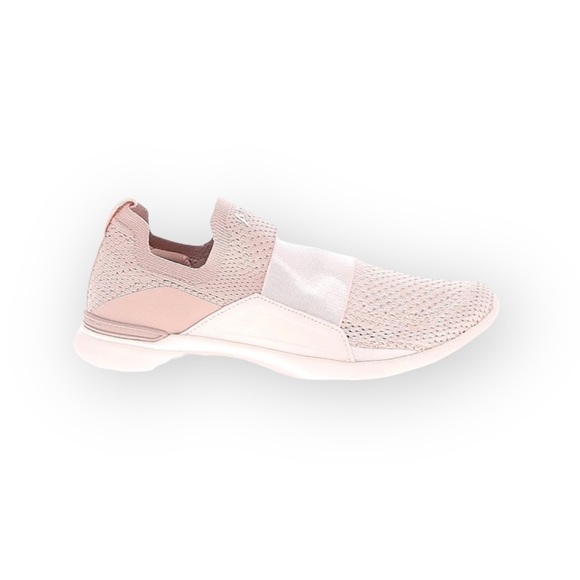 new APL 𖤐 Techloom Bliss Knit Satin Strap Running Shoe Sneakers 𖤐 Rose Nude 𖤐 - Picture 1 of 16
